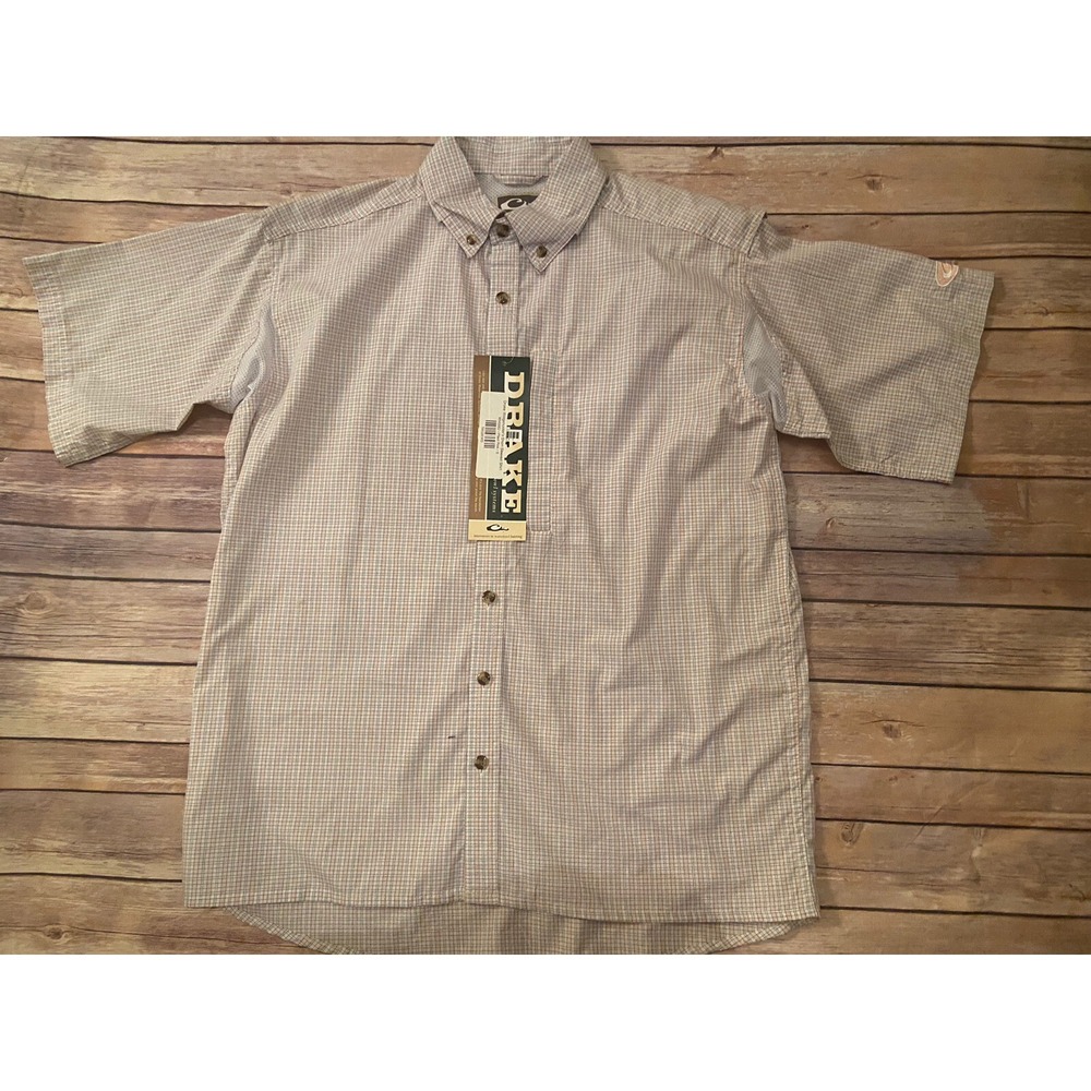 Drake Waterfowl Wingshooter's Pink Plaid Short Sleeve Men's Shirt S New W: Tags